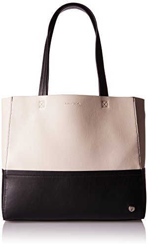 Nautica straight away tote, bone/black