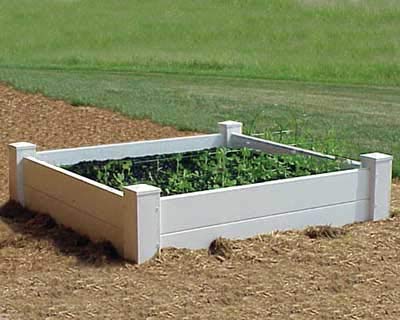 Best 4′ Square White Plastic Raised Garden Bed