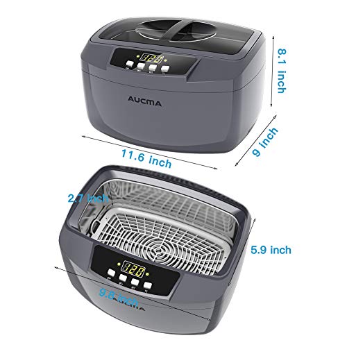 Ultrasonic Cleaner, Professional 160 Watts 2.5L Heated Ultrasonic