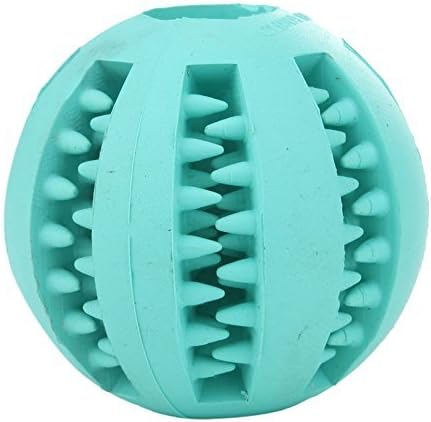 Toy Ball for Dogs - Dental Treat, Bite Resistant, Indestructible Non-Toxic Strong Tooth Cleaning Dog Toy Balls for Pet Training, Playing, Chewing - Soft Rubber, Bouncy, Tennis Ball