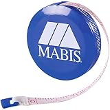 Mabis Retractable Tape Measure, Compact Flexibile Tape Measure, Blue