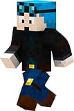 EnderToys Blue Hair Miner Boy 24 Inch Wall Decal