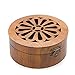 Ella Celebration Wood Ring Bearer Box, Wedding Ceremony Ring Holder Boxes, Wooden Decorative Engagement Proposal Jewelry Box Favor, Rustic Laser Cut Gift Display (Round)