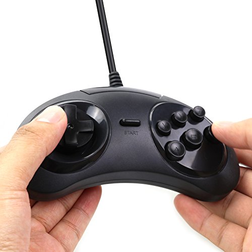 Muicatte USB Gamepad Game Controller with 6 Buttons for SEGA Genesis/MD2 Y1301