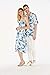 Couple Matching Hawaiian Luau Party Outfit Set Shirt Dress in Day Dream Bloom Men M Women S