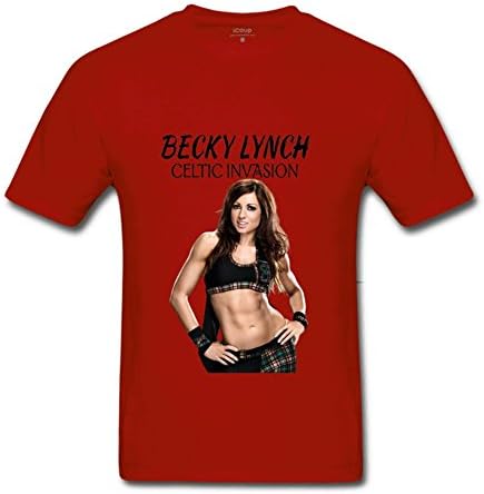 Men's Becky Lynch Celtic Invasion T shirts S Red