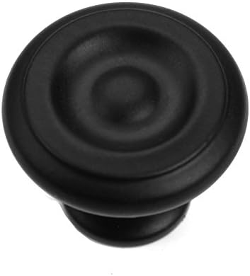 Iron Valley - 1-1/4" Round Button Cabinet Knob - Pack of (10) - Solid Cast Iron