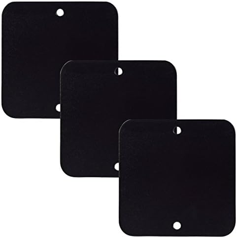 3 Extra Metal Plates for use with Phone Tagg Universal Magnetic Smartphone Holder - Black