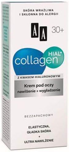 AA Collagen Hial 30+ Moisturising and Smoothing Eye Cream 15ml