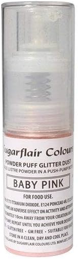 Sugarflair Powder Puff Glitter Dust (Non-Aerosol) - Baby Pink 10 Gram
