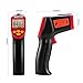 Lufei A530 Entry-Level Non-Contact Digital Infrared Thermometer Temperature Gun -26°F to 986°F (-32°C ~ 530°C) Laser Aim Support Adjustable Emissivity Indoor Outdoor Use - Black Red
