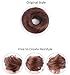 PrettyWit Hairpieces Short Curly Hair Extension Messy Bun Updo Piece Wig Scrunchy Bridal-Dark Brown 4