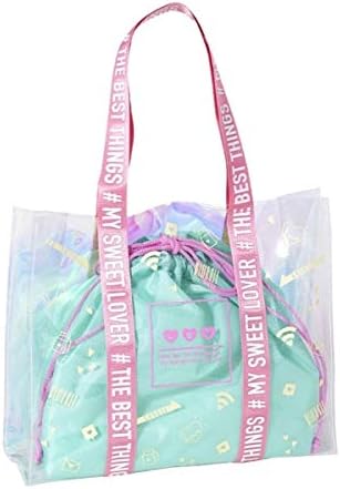 売れ筋ランキング Nissen ニッセン プールバッグ 巾着袋付ビーチバック 子供 女の子 ジュニア