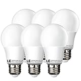 LE 10W A19 E26 LED Bulbs, 60W Incandescent Bulb Equivalent, Not Dimmable, 810lm, Warm White, 2700K, Medium Screw, LED Light Bulbs, Pack of 6 Units