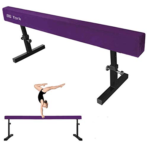 86 York Upgrade Adjustable Balance Beam Gymnastics for Home 8 ft Long Equipment for Kids Tumbling (Purple) - Thumbnail 6
