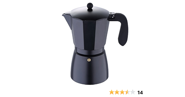 Amazon.com: San Ignacio por Bergner casa 12 taza cafetera de café Espresso  aluminio full inducción, color negro : Hogar y Cocina