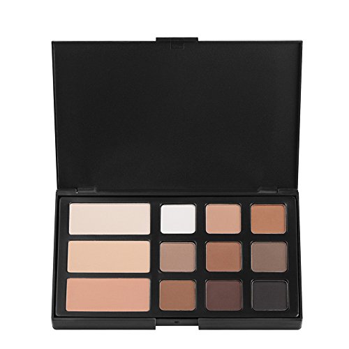 FantasyDay Pro Eyeshadow Palette and Eyebrow Powder Palette 12 Colors Eye Makeup Kit Cosmetic Contouring Palette - Ideal Holiday Gift Set