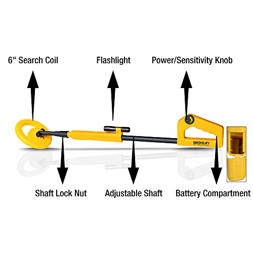 all-sun Handheld Metal Detector for Junior Kids Education Exploration Toy Color Yellow