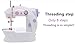 Mini Portable Sewing Machine Double Speed Control Double Thread Needle Electric Household Automatic Sewing Machine with Foot Pedal and Extension Table