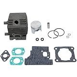 SPERTEK Cylinder & Piston Kit + Gasket Kit for Stihl FS75 FS80 FS85 34mm (W/2 Oil Seals)