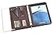 Professional Executive Business Padfolio Portfolio Case with 3 Ring Binder - PU Leather Resume & Document Organizer with 10.1 inch Tablet Sleeve, Zipper, Premium Paper Pad – Almond Brown