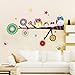 Owl Family Playing on Branches Owl Wall Decal Sticker Nursery Wall Decal