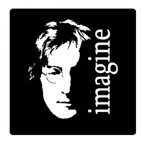 1art1Â® John Lennon Sticker Adhesive Decal - Imagine (4 x 4 inches)