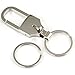 maycom Polished Silver Pants Buckle Keychain Waist Belt Clip Hanging Double Loops Keyring Key Chain Ring Key Fob 84003