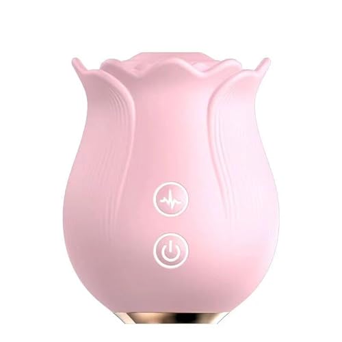 Silicone Female Rose Sucking Vibrator - Multi-Function Clitoris Vibrator  with 12 Vibration Modes - Rechargeable & Very Quiet Sex Toy for Women (Pink)  in Saudi Arabia