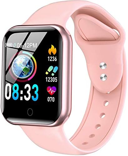 【令和最新版・大字幕】 スマートウォッチ レディース 睡眠計測 IP67防水 スポーツウォッチ 活動量計 GPS運動記録 多機能腕時計 電話着信/SMS/Lineなど通知 腕時計 長座注意 日本語説明書 iPhone/Android対応 (ローズゴールド)