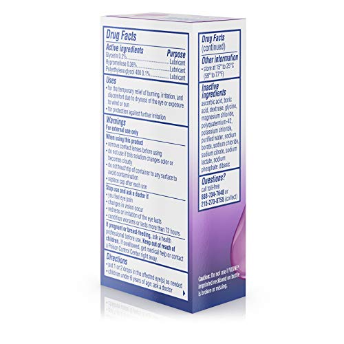 Visine Tired Eye Dry Eye Relief Eye Drops, Moisturizing & Soothing