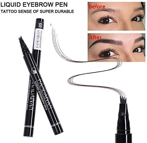 xianhu Eyebrow Tattoo Pen Waterproof Microblading Eyebrow Pencil with a Micro-Fork Tip Applicator Creates Natural Looking Brows Effortlessly