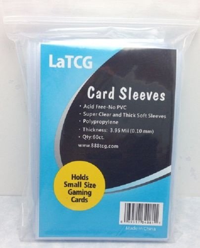 60 LaTCG Clear YuGiOh/Vanguard Card Size Deck Protector Sleeves (62x89mm 3.95 mil)