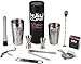 10-Piece Cocktail Shaker Set - Bar Tools - Stainless Steel Professional Bartender Kit, With All Bar Accessories, Cocktail Strainer, Double Jigger, Bar Spoon, Muddler, Bottle Opener.