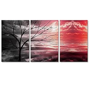 Colorful Abstract Cloud Tree Painting Artwork for Home...