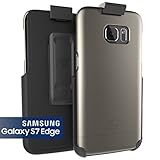 Samsung Galaxy S7 EDGE Case, Encased Ultra-thin [SlimSHIELD] Case & Belt Clip Holster (2016) Ultimate Style + Protection (Metallic Gray)