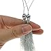 Bilipala Silver Thread Bookmark Tassels for Jewelry Making, Souvenir, Bookmarks, DIY Craft Supplies, 10 Counts