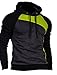 MOONCOLOUR Men's Novelty Color Block Pullover Hoodies Outwear