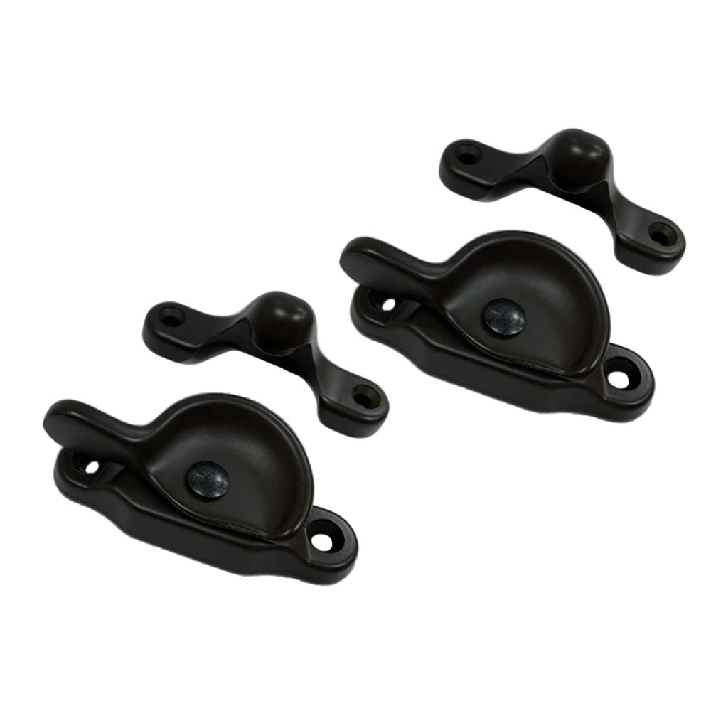 QCAA Forged Brass Sash Lock in Solid Brass, CTC 2", Oil Rubbed Bronze US10B, 2 Pack