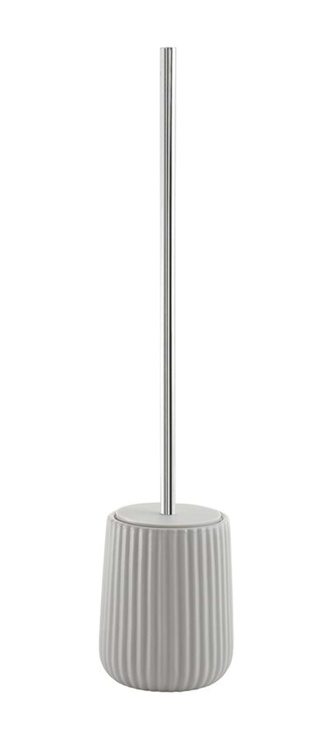 Gedy Marika Toilet Brush Holder, Ceramic, Grey, 10.2 x 10.2 x 45