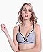 Vemure Cotton Maternity Nursing Sleep Bra for Breastfeeding Wireless Soft Cup Front Button Clip Down Bras(Grey,M)