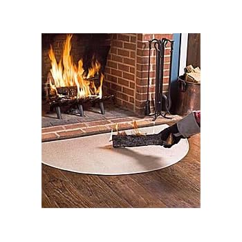 Amazon.com : 32" x 60" Flame-Resistant Fiberglass Half-Round Hearth Rug