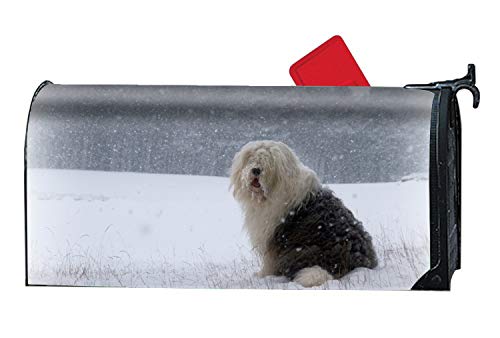 Fanmil Animal Old Sheepdogs Magnetic Mailbox Covers Yard