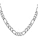 FIBO STEEL Stainless Steel Mens Womens Necklace Figaro Chain 5-9mm Wide, 18-30 inches