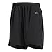adidas Mens Running Response Short, Black/Black, Large/7