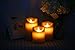 Kitch Aroma Set of 3 Assorted Grey/Brown/Black flameless Candles 3 x 4/5/6inch Battery Operated LED Pillar Candles with Moving Flame for Halloween Thanksgiving Christmas Home Decor