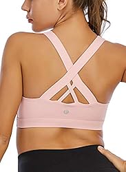 RUNNING GIRL Sports Bra for Women, Criss-Cross Back