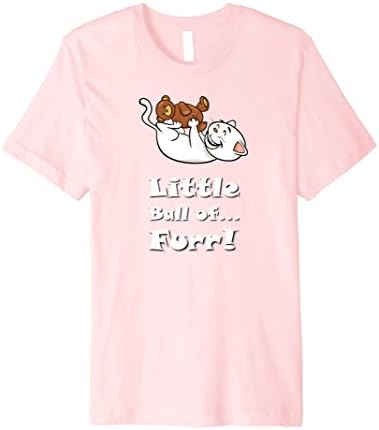 Mens Funny Playful Cat Little Ball of Furr Cute Kitty T Shirt XL Pink