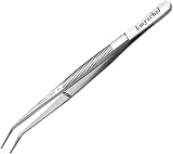 Lmyzcbzl Stainless Steel Tweezers Bent Tip Serrated High Quality view 1