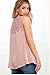 Women Blouse FarJing Women Chiffon Lace Sleeveless Shirt Blouse Casual Tank Tops (M, Pink 1)